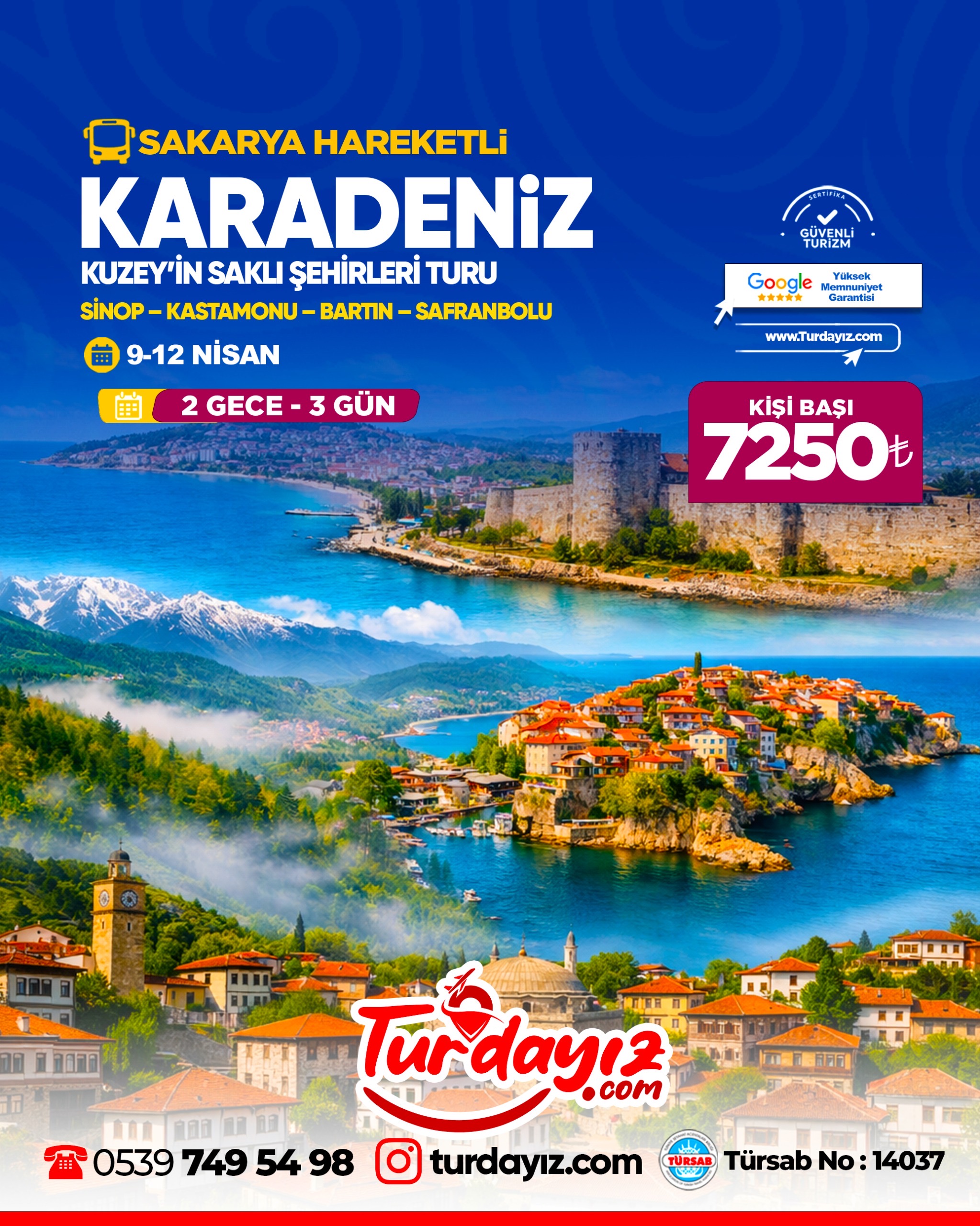 KUZEYİN SAKLI ŞEHİRLER TURU BATI KARADENİZ