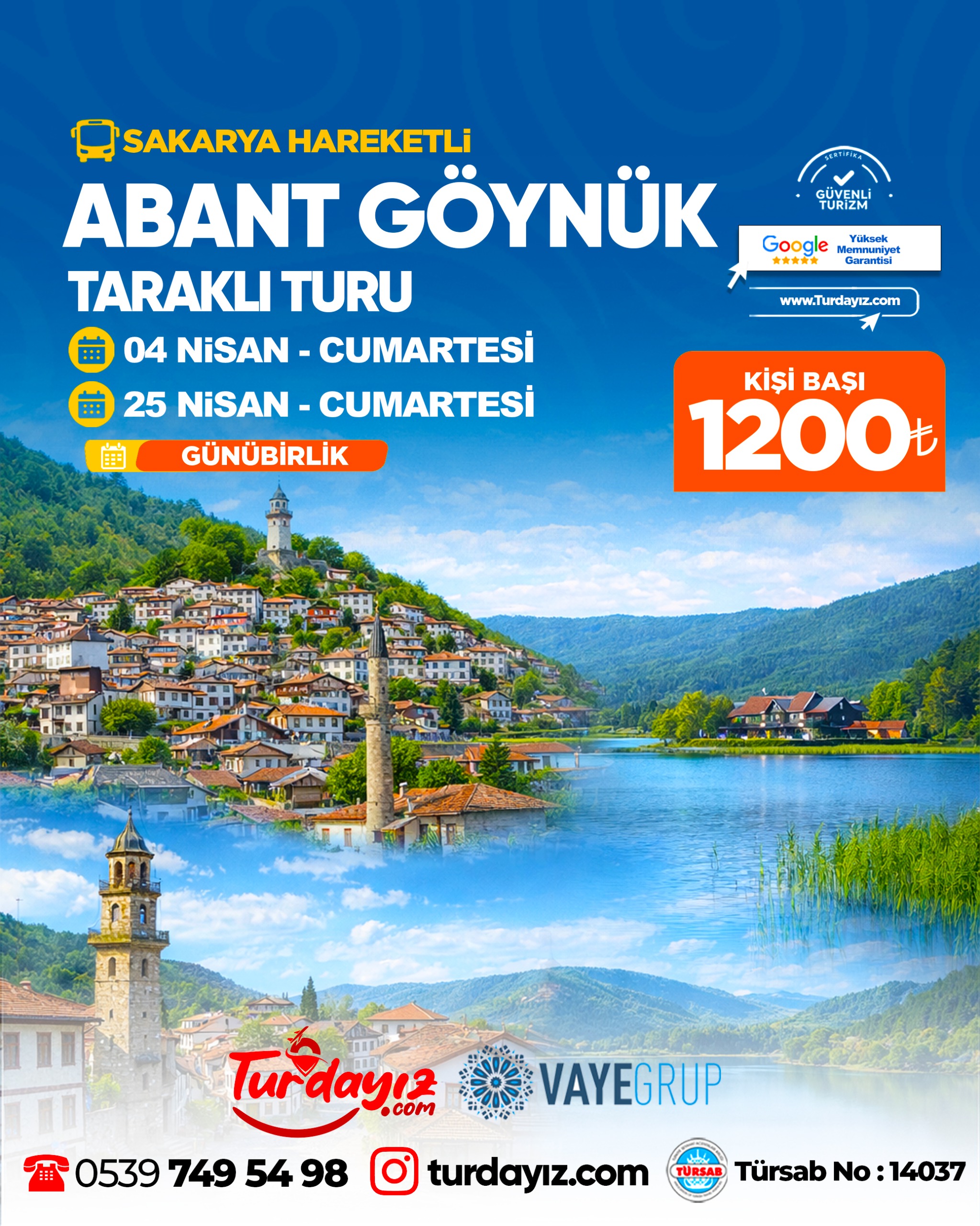 ABANT GÖYNÜK, TARAKLI TURU  25 NİSAN