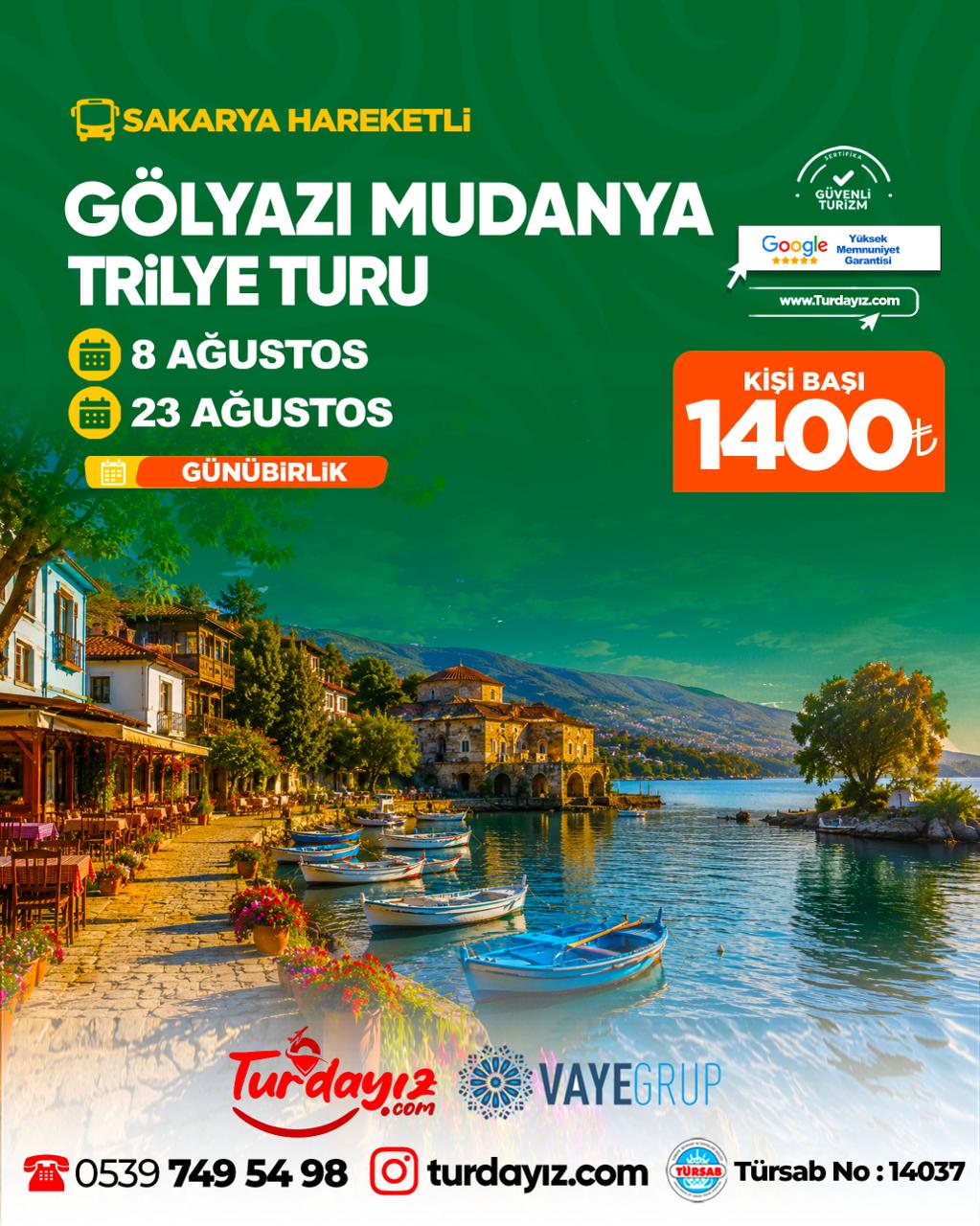 GÖLYAZI MUDANYA TRİLYE TURU