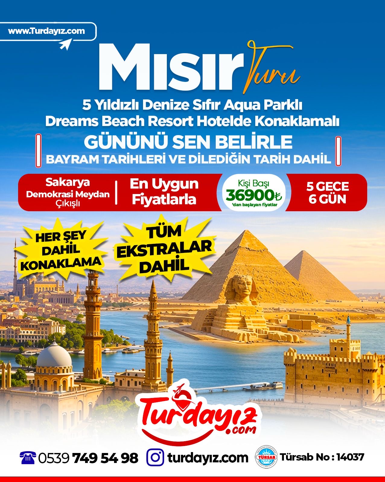 MISIR TURLARI DİLEDİĞİNİZ TARİHLERDE