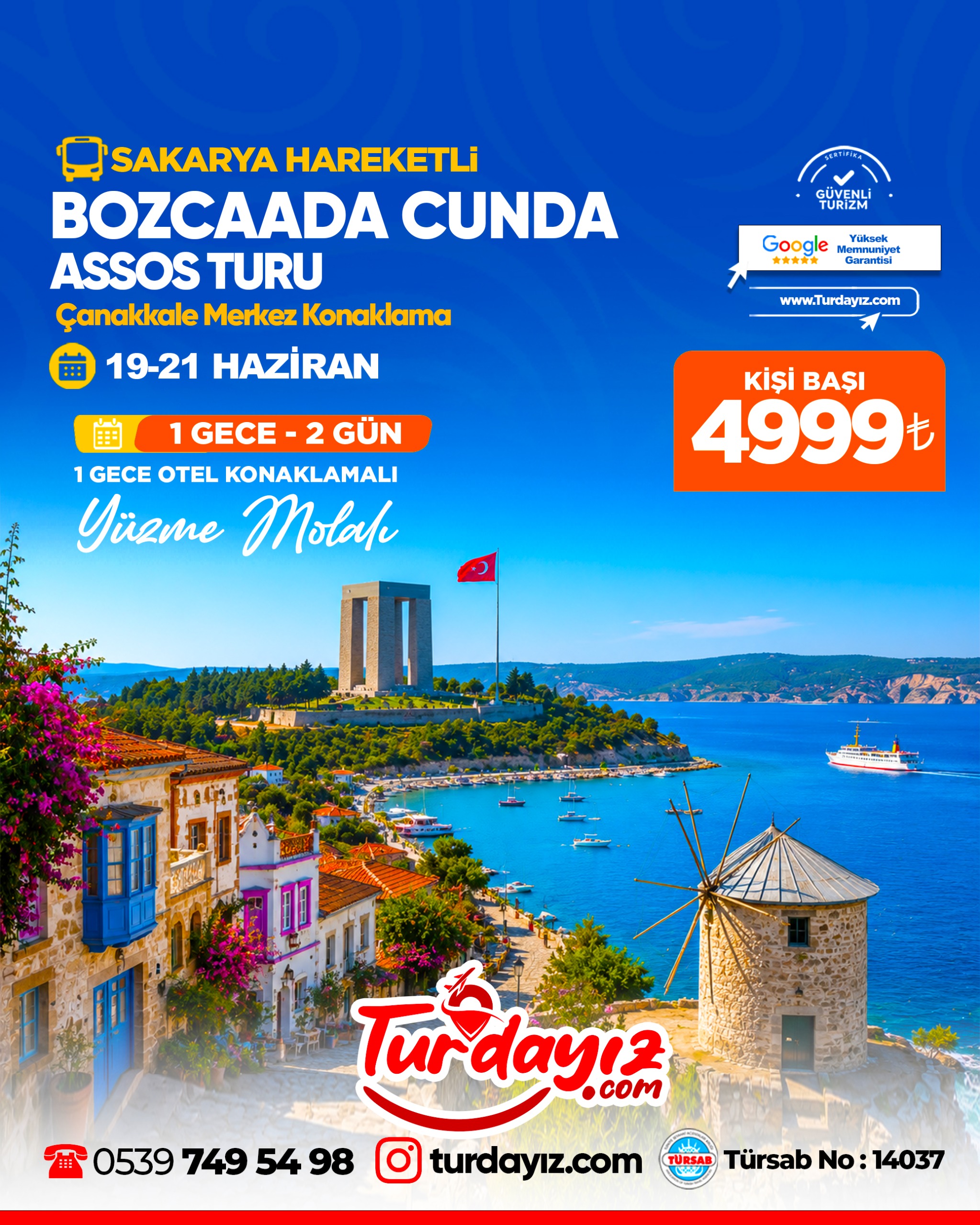 BOZCAADA CUNDA-ASSOS TURU